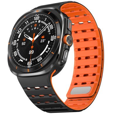 Ремешок Reframe Sport Band для Samsung Galaxy Watch Ultra (47mm) / Ultra (2025) - Black / Orange