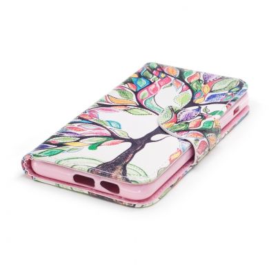 Чохол-книжка Deexe Color Wallet для Samsung Galaxy A8 2018 (A530), Colorful Tree