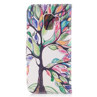 Чохол-книжка Deexe Color Wallet для Samsung Galaxy A8 2018 (A530), Colorful Tree