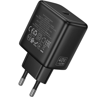 Сетевое зарядное устройство Hoco N83 PD40W (Type-C) - Black
