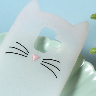 Силиконовый (TPU) чехол Deexe Cat 3D Series для Samsung Galaxy A6 2018 (A600) - Transparent