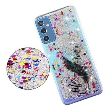 Силиконовый (TPU) чехол Deexe Fashion Glitter для Samsung Galaxy M52 (M526) - Feather