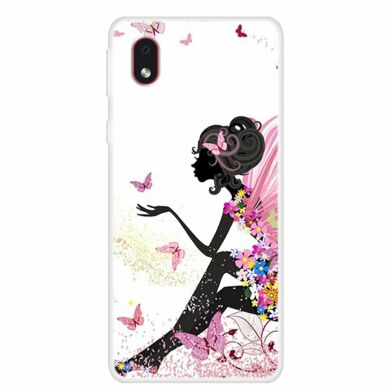 Силиконовый (TPU) чехол Deexe Life Style для Samsung Galaxy A01 Core (A013) - Butterfly Girl