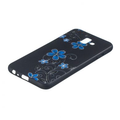 Силиконовый (TPU) чехол Deexe Life Style для Samsung Galaxy J6+ (J610) - Blue Flower
