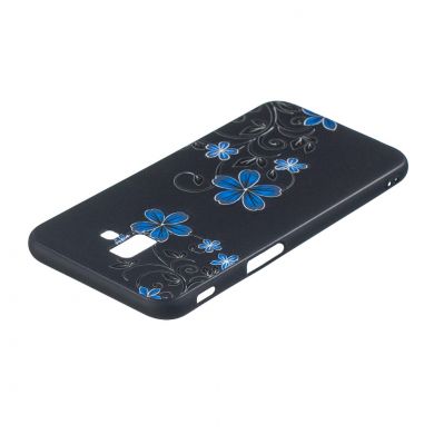 Силиконовый (TPU) чехол Deexe Life Style для Samsung Galaxy J6+ (J610) - Blue Flower