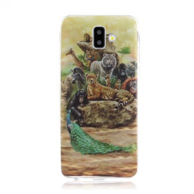 Силіконовий (TPU) чохол Deexe Life Style для Samsung Galaxy J6+ (J610) - Animals