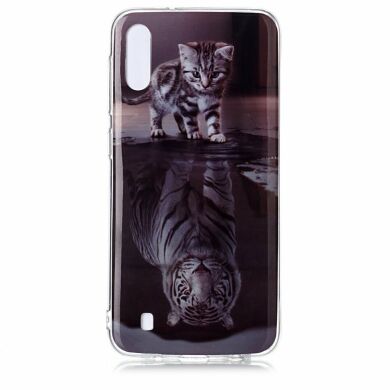 Силіконовий (TPU) чохол Deexe Life Style для Samsung Galaxy M10 (M105) / A10 (A105) - Cat and Reflection in Water