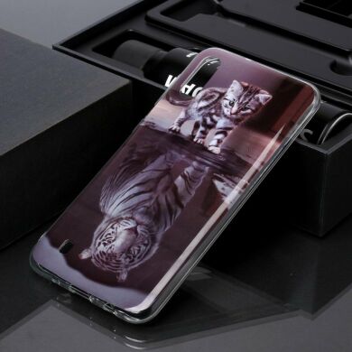 Силіконовий (TPU) чохол Deexe Life Style для Samsung Galaxy M10 (M105) / A10 (A105) - Cat and Reflection in Water