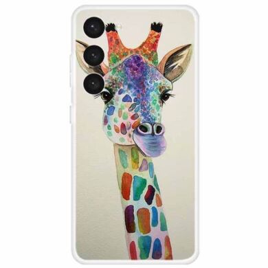 Силиконовый (TPU) чехол Deexe Life Style для Samsung Galaxy S23 (S911) - Colorful Giraffe