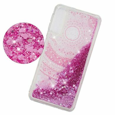 Силіконовий (TPU) чохол Deexe Liquid Glitter для Samsung Galaxy A70 (A705) - Mandala