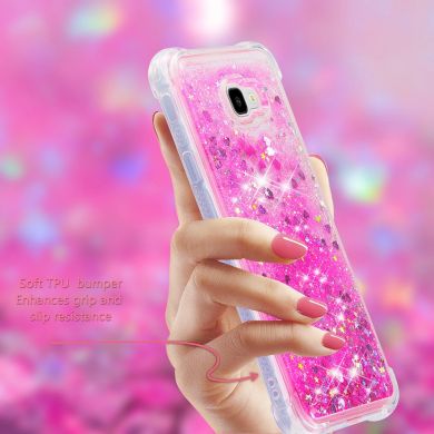 Силіконовий (TPU) чохол Deexe Liquid Glitter для Samsung Galaxy J4+ (J415), Red