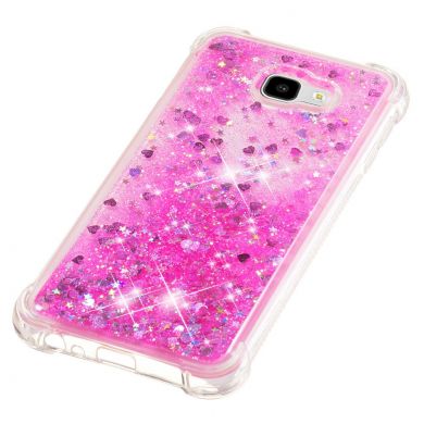 Силіконовий (TPU) чохол Deexe Liquid Glitter для Samsung Galaxy J4+ (J415), Red