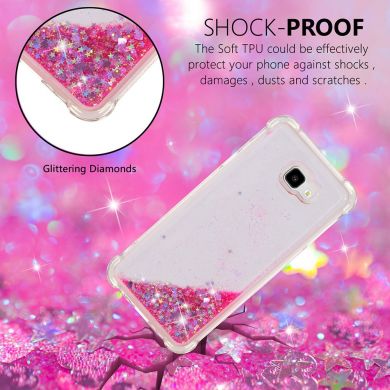 Силіконовий (TPU) чохол Deexe Liquid Glitter для Samsung Galaxy J4+ (J415), Red