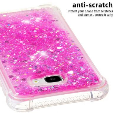 Силіконовий (TPU) чохол Deexe Liquid Glitter для Samsung Galaxy J4+ (J415), Red