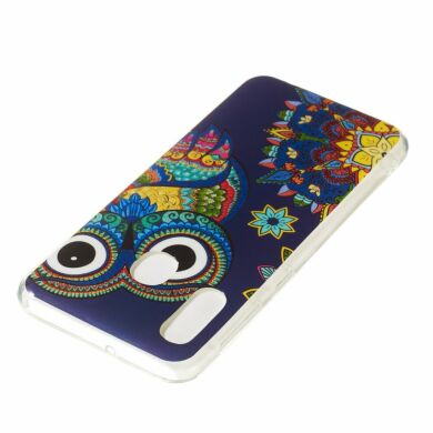 Силиконовый (TPU) чехол Deexe LumiCase для Samsung Galaxy A20e - Owl Pattern