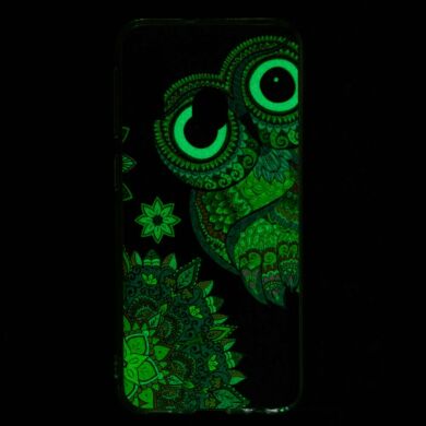 Силиконовый (TPU) чехол Deexe LumiCase для Samsung Galaxy A20e - Owl Pattern