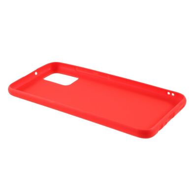 Силиконовый (TPU) чехол Deexe Matte Case для Samsung Galaxy A02s (A025) - Red