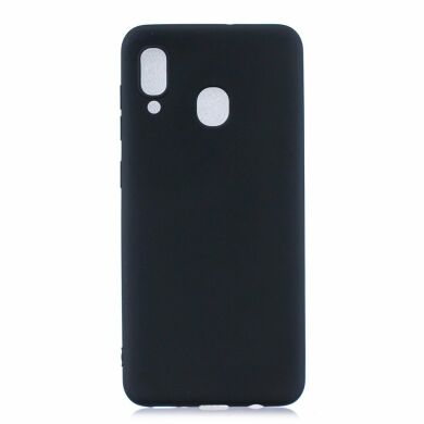 Силиконовый (TPU) чехол Deexe Matte Case для Samsung Galaxy A30 (A305) - Black