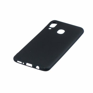 Силиконовый (TPU) чехол Deexe Matte Case для Samsung Galaxy A30 (A305) - Black