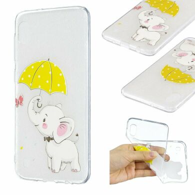 Силіконовий (TPU) чохол Deexe Pretty Glossy для Samsung Galaxy A10 (A105) - Elephant Umbrella