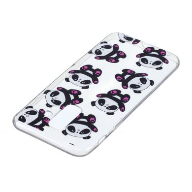Силиконовый (TPU) чехол Deexe Pretty Glossy для Samsung Galaxy A6+ 2018 (A605) - Cute Pandas