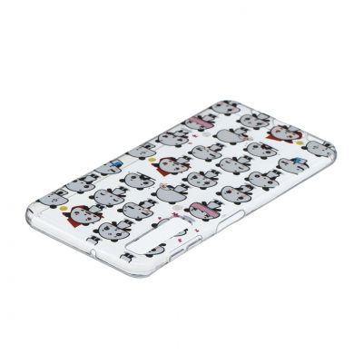 Силиконовый (TPU) чехол Deexe Pretty Glossy для Samsung Galaxy A7 2018 (A750) - Cartoon Panda