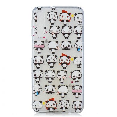 Силиконовый (TPU) чехол Deexe Pretty Glossy для Samsung Galaxy A7 2018 (A750) - Cartoon Panda