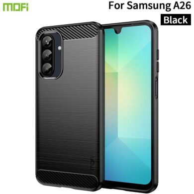 Силиконовый (TPU) чехол MOFI Carbon Fiber для Samsung Galaxy A26 (A266) - Black