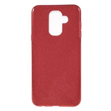 Силиконовый (TPU) чехол UniCase Glitter Cover для Samsung Galaxy A6+ 2018 (A605) - Red