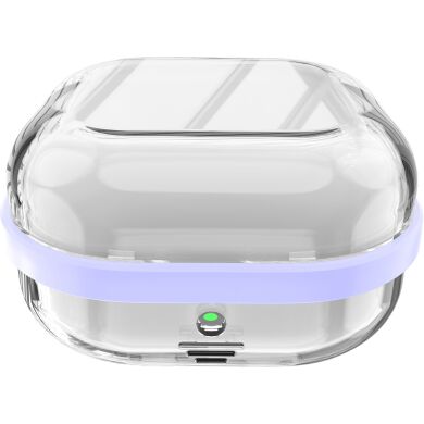 Защитный чехол Deexe Clear Guard для Samsung Galaxy Buds 4 / Buds 4 Pro - Transparent / Purple