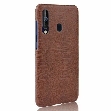 Защитный чехол Deexe Croco Style для Samsung Galaxy M40 - Brown