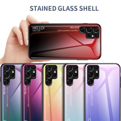 Захисний чохол Deexe Gradient Color для Samsung Galaxy S22 Ultra - Pink / Purple