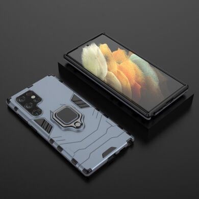 Защитный чехол Deexe Hybrid Case для Samsung Galaxy S22 Ultra - Dark Blue