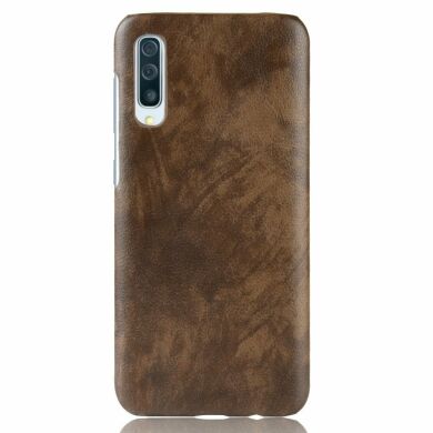 Защитный чехол Deexe Leather Back Cover для Samsung Galaxy A70 (A705) - Coffee