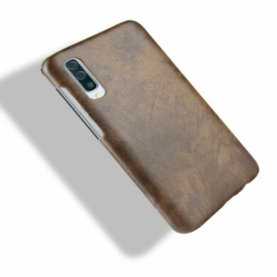 Защитный чехол Deexe Leather Back Cover для Samsung Galaxy A70 (A705) - Coffee