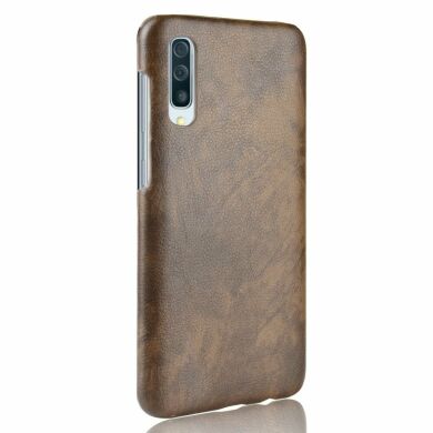 Защитный чехол Deexe Leather Back Cover для Samsung Galaxy A70 (A705) - Coffee