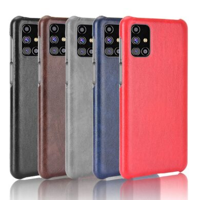 Защитный чехол Deexe Leather Back Cover для Samsung Galaxy M31s (M317) - Red