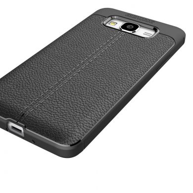 Захисний чохол Deexe Leather Cover для Samsung Galaxy J2 Prime - Black