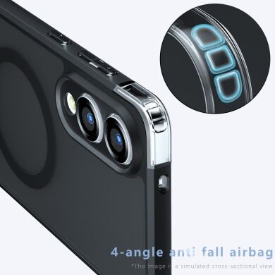 Защитный чехол Deexe Matte Skin with MagSafe для Samsung Galaxy S25 Edge (S937) - Black