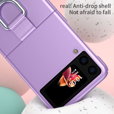 Защитный чехол Deexe Ring Case для Samsung Galaxy Flip 3 - Rose Gold