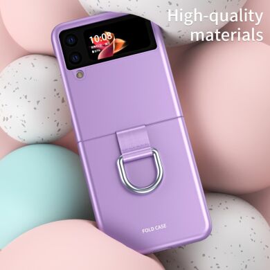 Защитный чехол Deexe Ring Case для Samsung Galaxy Flip 3 - Purple