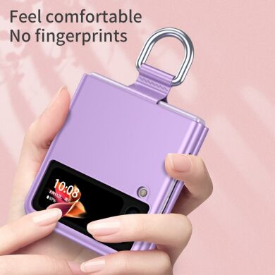 Защитный чехол Deexe Ring Case для Samsung Galaxy Flip 3 - Purple