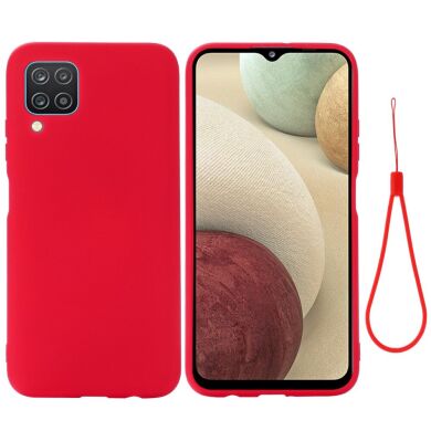 Защитный чехол Deexe Silicone Case для Samsung Galaxy A12 (A125) / A12 Nacho (A127) / M12 (M127) - Red