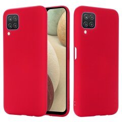 Защитный чехол Deexe Silicone Case для Samsung Galaxy A12 (A125) / A12 Nacho (A127) / M12 (M127) - Red