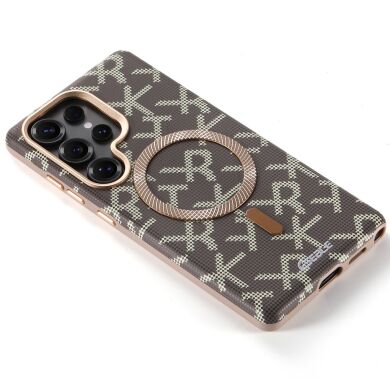 Захисний чохол ESEBLE Letter Pattern Magnetic для Samsung Galaxy S26 Ultra (S948) - Desert Gold