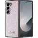 Защитный чехол Guess Glitter Script для Samsung Galaxy Fold 6 (GUHCZFD6HGGSHP) - Pink. Фото 1 из 7