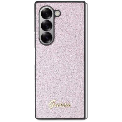 Защитный чехол Guess Glitter Script для Samsung Galaxy Fold 6 (GUHCZFD6HGGSHP) - Pink