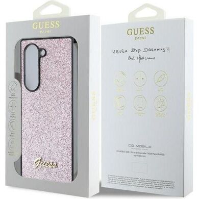 Защитный чехол Guess Glitter Script для Samsung Galaxy Fold 6 (GUHCZFD6HGGSHP) - Pink