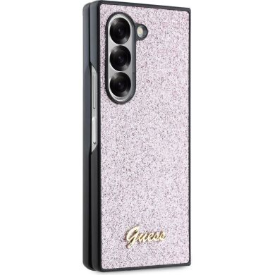 Защитный чехол Guess Glitter Script для Samsung Galaxy Fold 6 (GUHCZFD6HGGSHP) - Pink