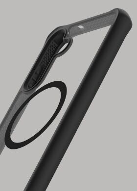 Защитный чехол ItSkins Hybrid R Solid with MagSafe для Samsung Galaxy S24 (S921) SGBP-HRSMA-PBTR - Transparent / Black